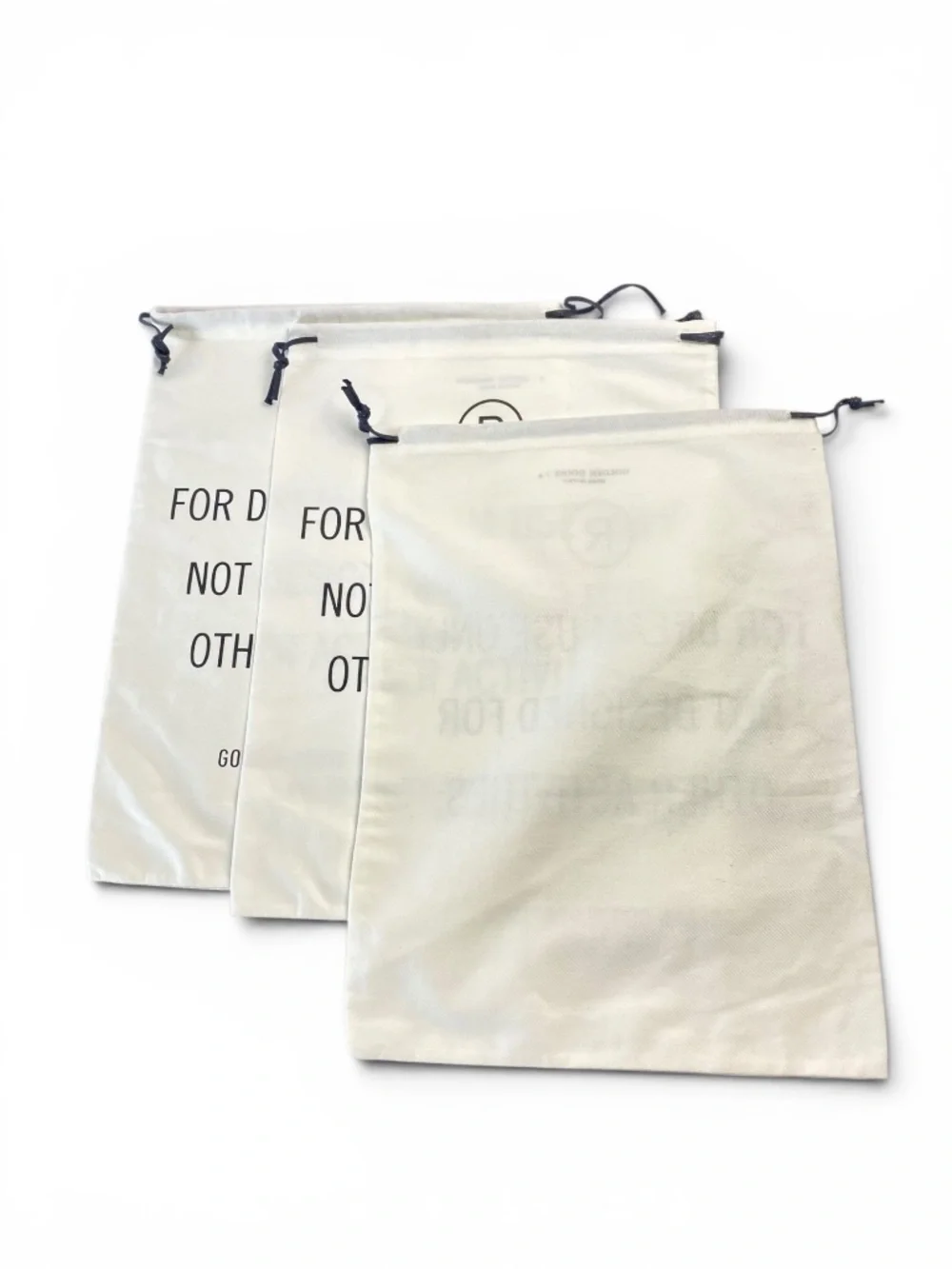 Golden Goose Property Dream Drawstring Canvas Dust bags set of 3